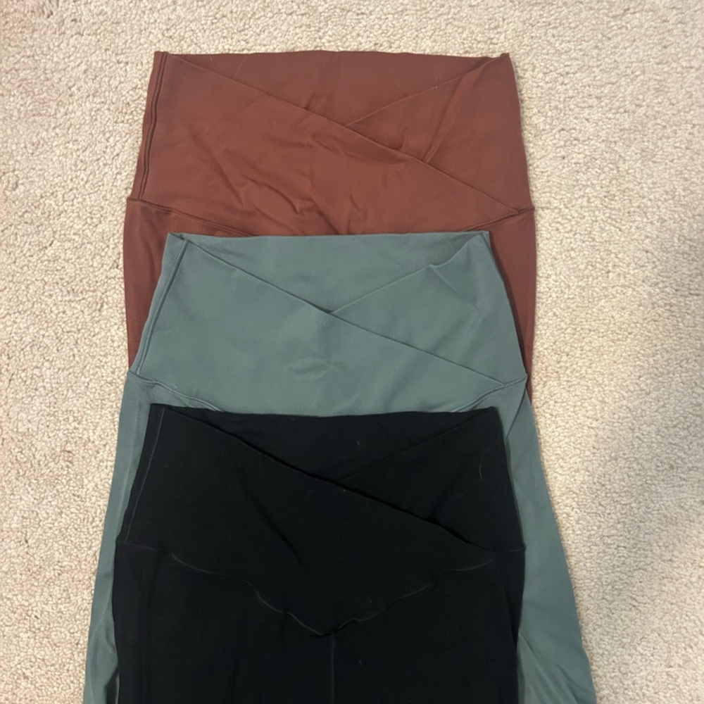 Aerie Flare Legging Bundle (Green, Red & Black)